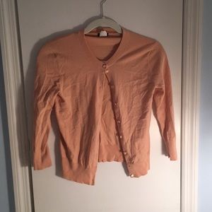 peach/nude J. Crew cardigan